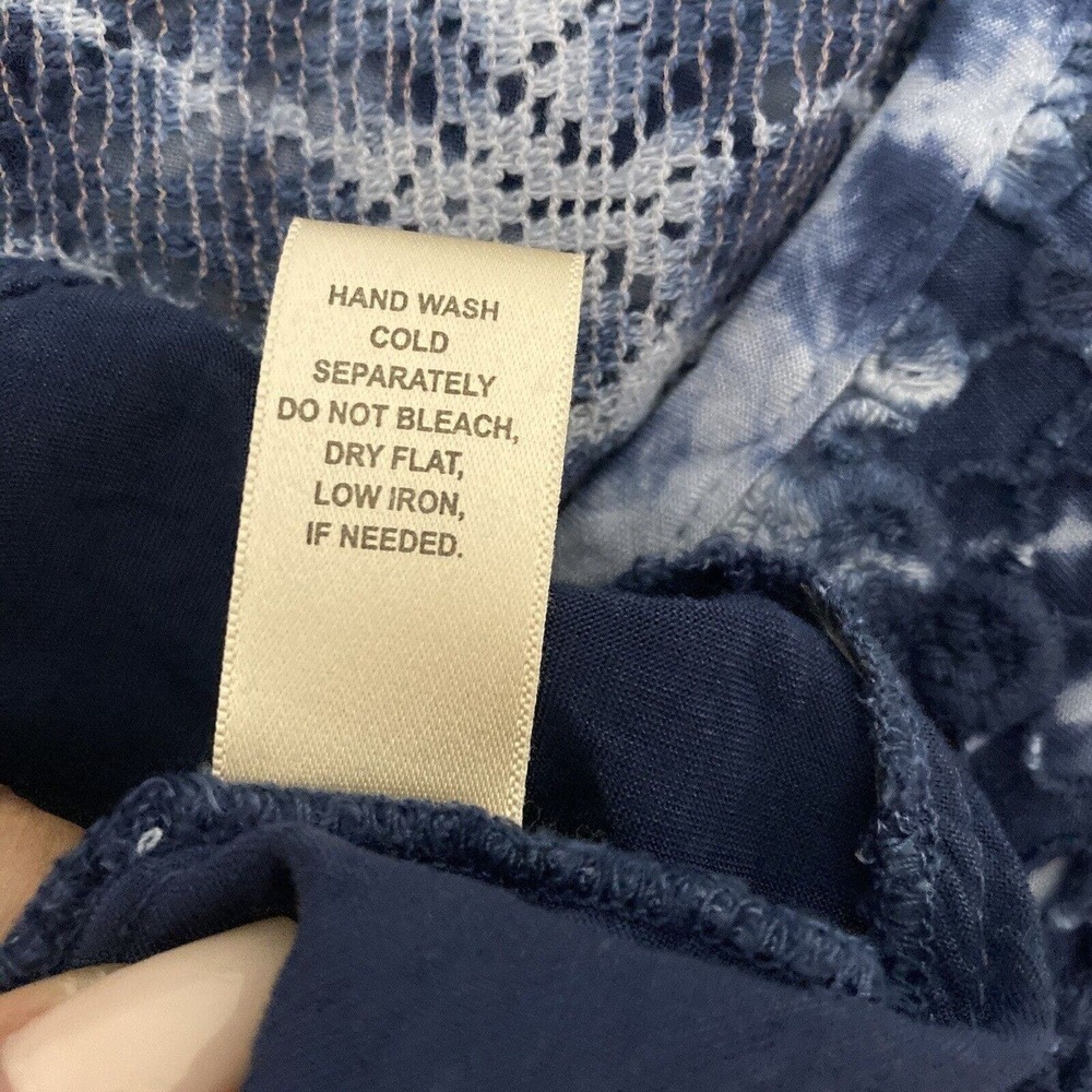 Studio West Dress Womens Size Medium Maxi Tie Dye Navy Blue Sleeveless - Picture 9 of 10